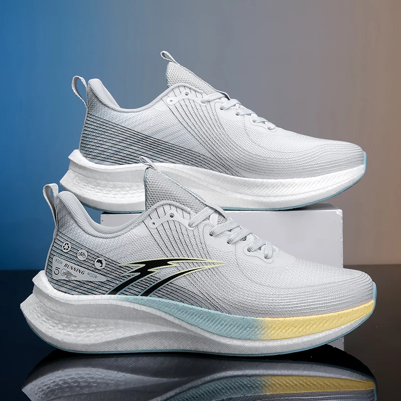 Мужская осенняя обувь Бестселлер 2025 года — спортивная обувь с дышащей сеткой, амортизирующие кроссовки, скоростные тренировки, противоскользящие Hiki