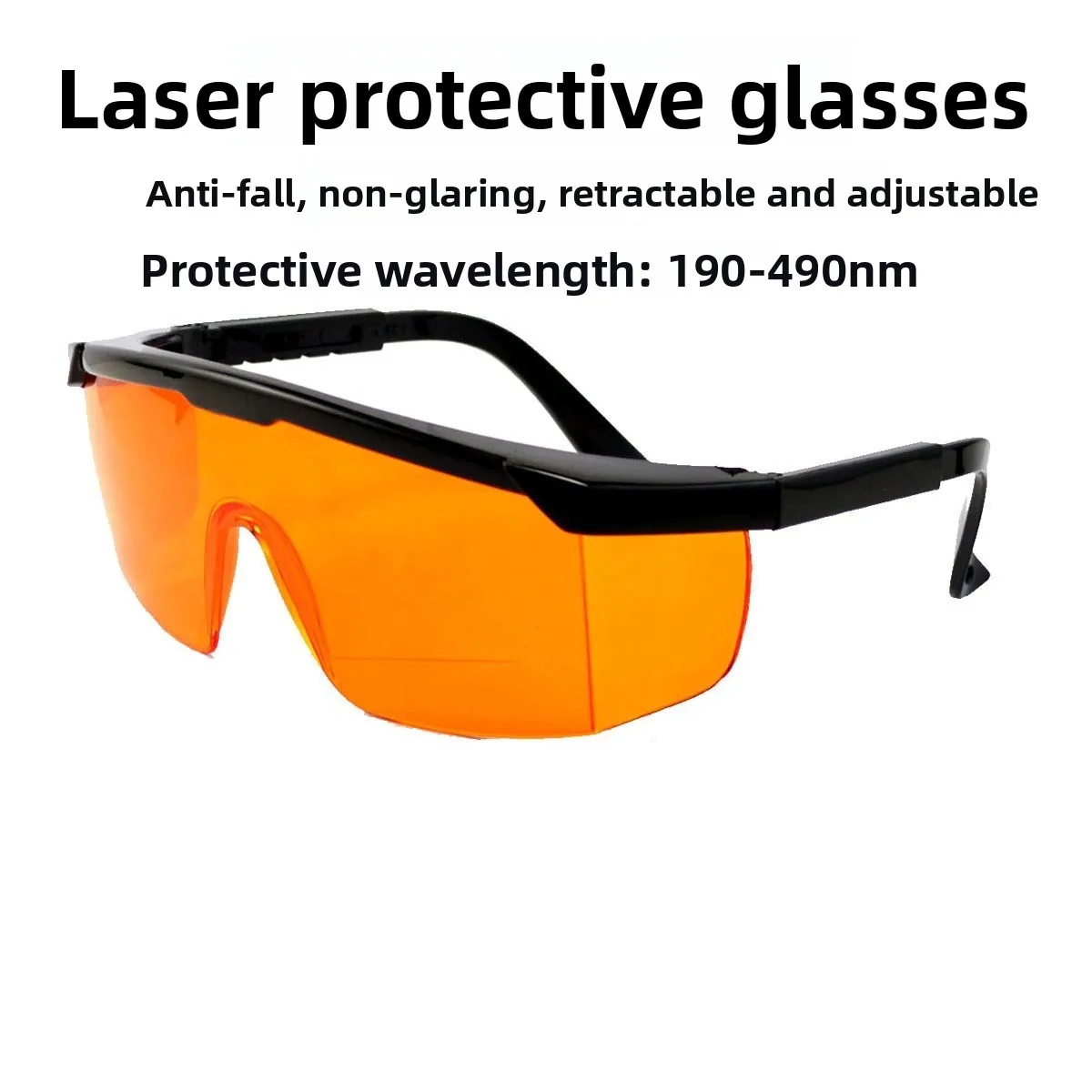 UVC Light Curing Safety Goggles, 190-490nm Amber Lens Anti Blue Violet Light Tool