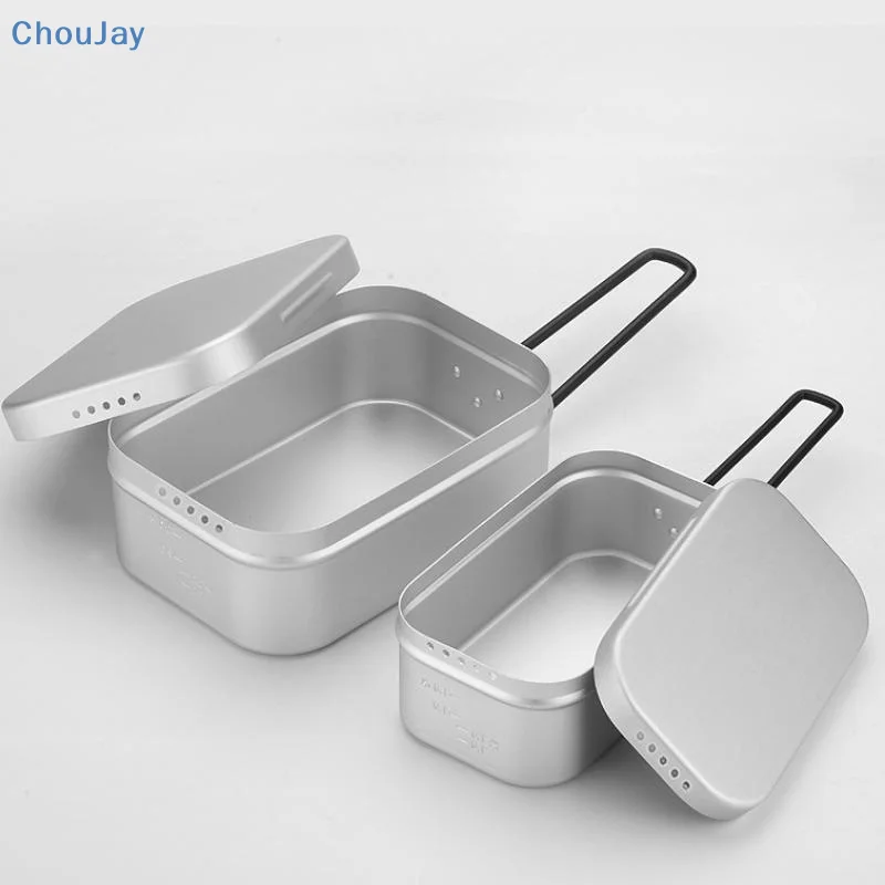 

♥1-Piece Aluminum Outdoor Lunch Box| Collapsible Pressure-Relief Bento Boxes with Handles for Camping & Hiking