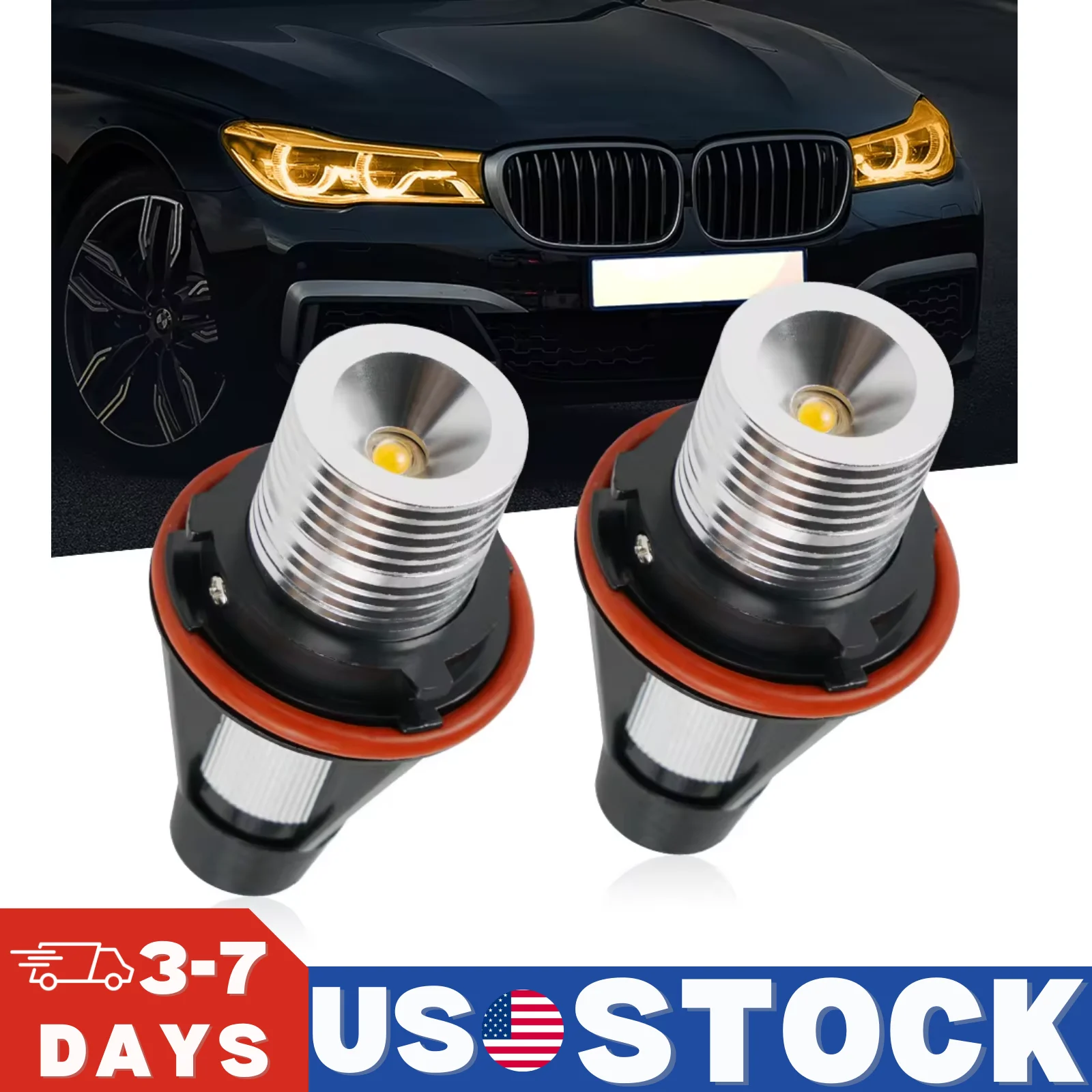 

2x Car LED Angel Eyes Marker Light CANBUS Colorful Light For E53 E60 E61 E87 04-06 E39 01-03 E83 02-08 630Ci 645Ci 650i M6 04-07