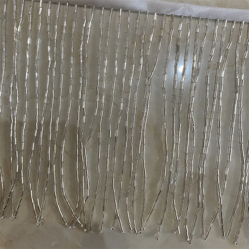 40CM/lot 15cm Width High Quality Tassel beaded fringe trim for Craft DIY Wedding Jewelry beaded fringe trim tassels for crafts