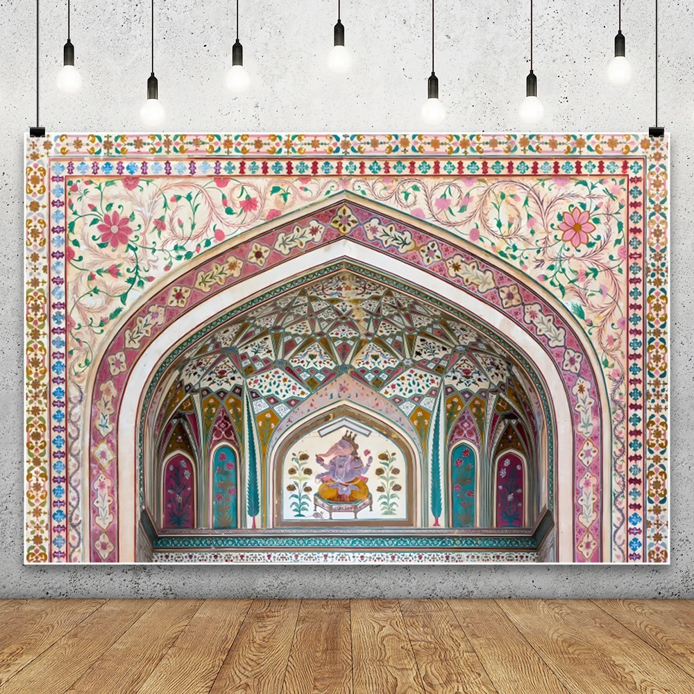 خلفية تصوير القصر المغربي العتيق ، فاتشيت ، سقف ، قاعة عبادة ، إسلامية ، حلالا ، شرق أوسطية ، عربية ، خلفية جدارية