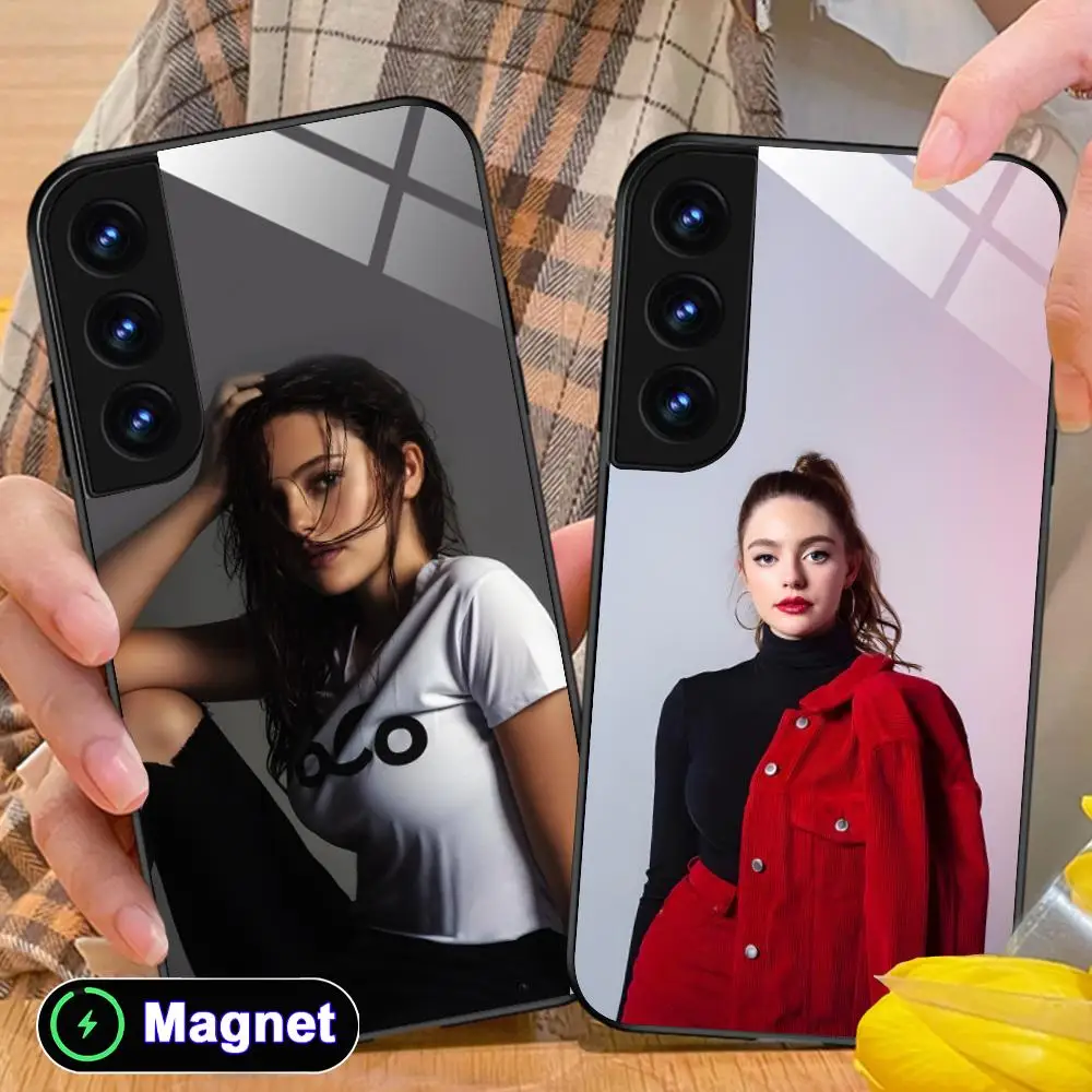 Danielle Rose Russell Phone Case for Samsung Galaxy S26 S25 S24 S23 S22 S21 S20 Note20 Plus FE Ultra Glass Magnet Cover