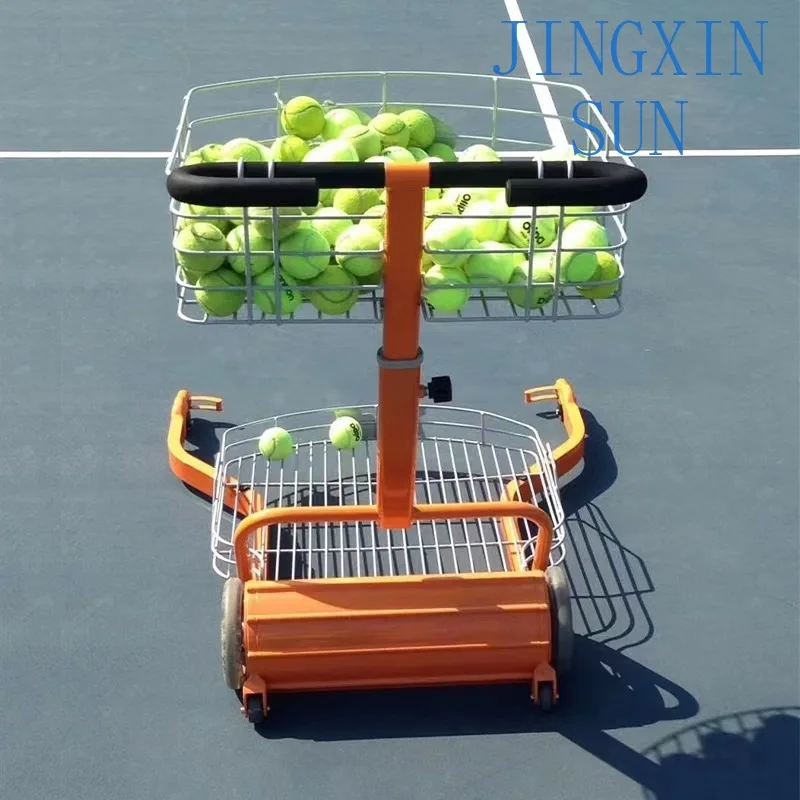 Tennis  machine Automatic  device Hand push Automatic  basketball court pick-up cart