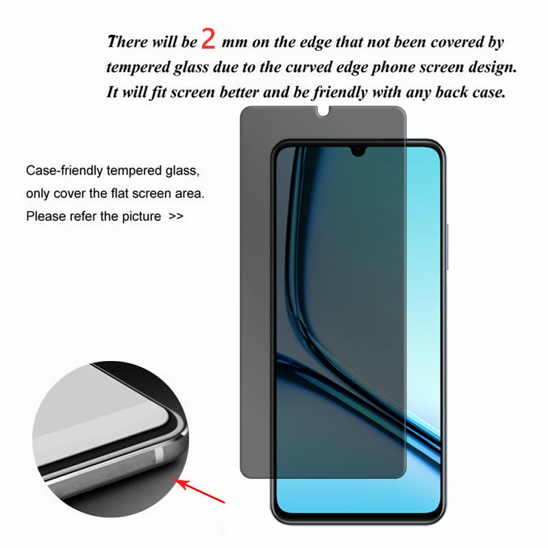 For Realme Note 50 Glass For Realme Note 50 Tempered Glass Anti Peep Privacy Screen Protector For Realme Note 50 Lens Film