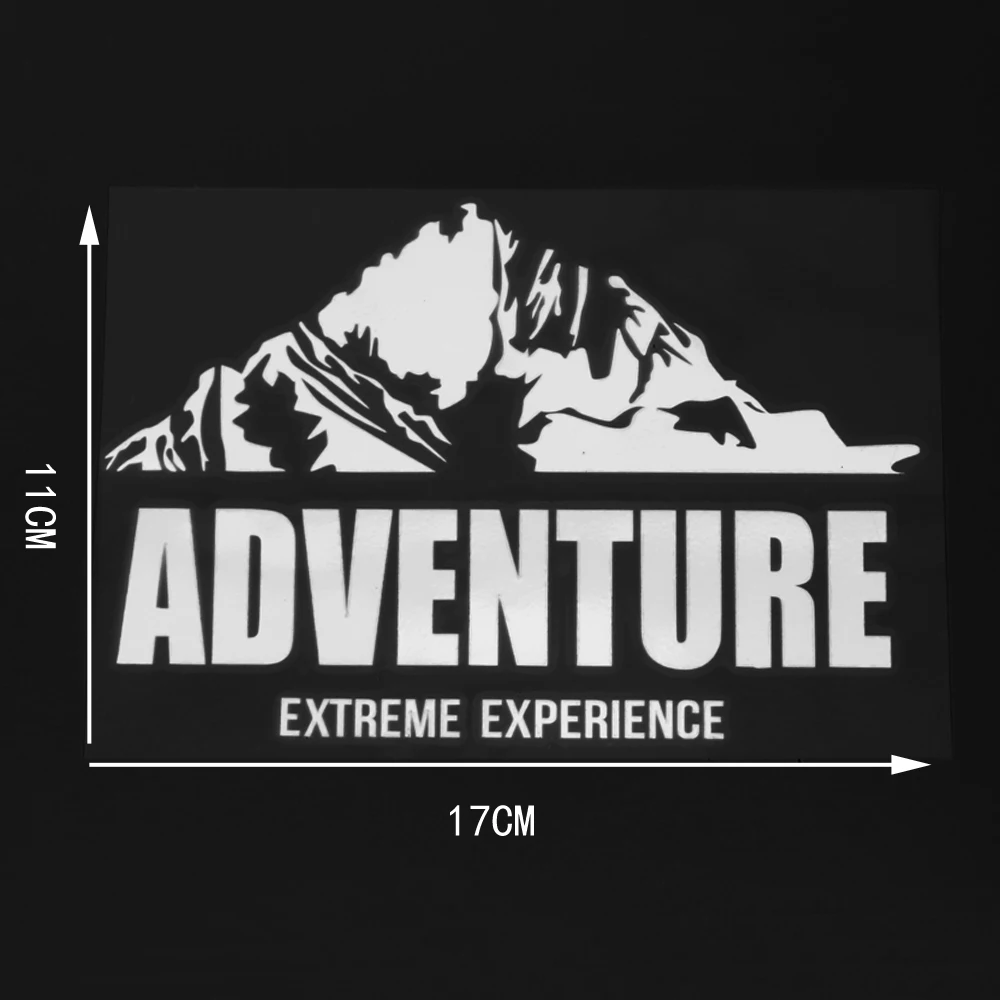 Calcomanía de experiencia de aventura de montaña de dibujos animados Jpct para vehículos todoterreno, pegatina para rascar para cubierta impermeable 17 × 11CM