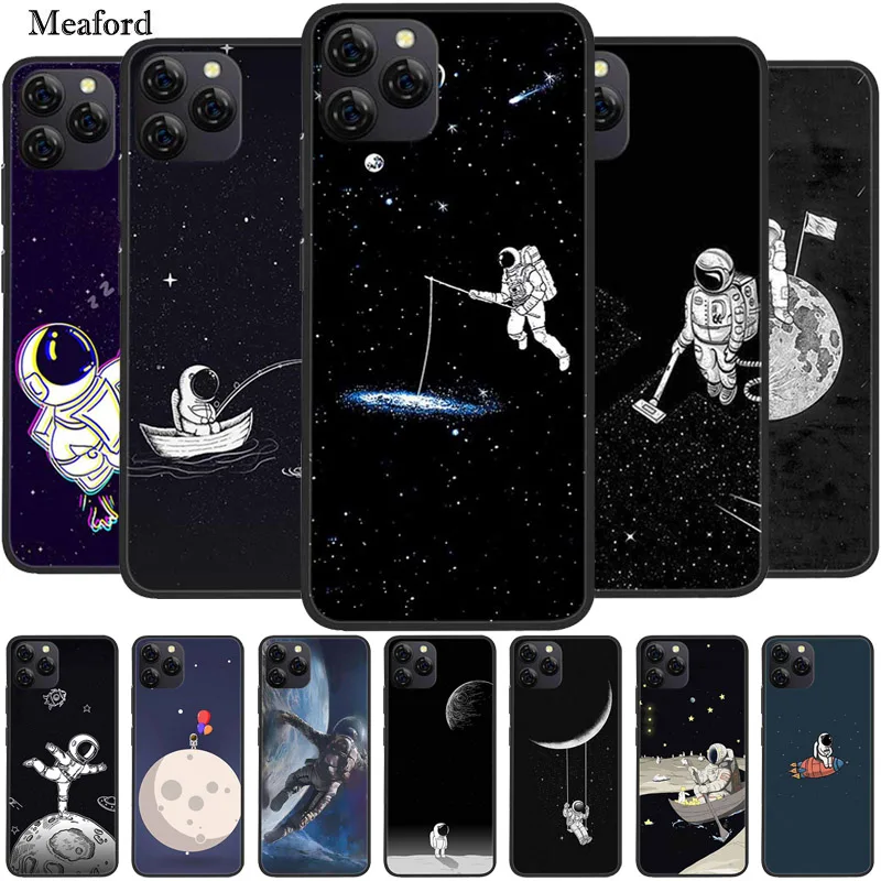 Case For Blackview A95 Astronaut Silicone TPU Soft Phone Back Cover For Blackview A 95 Funda Spaceman Moon Capa Shockproof Coque