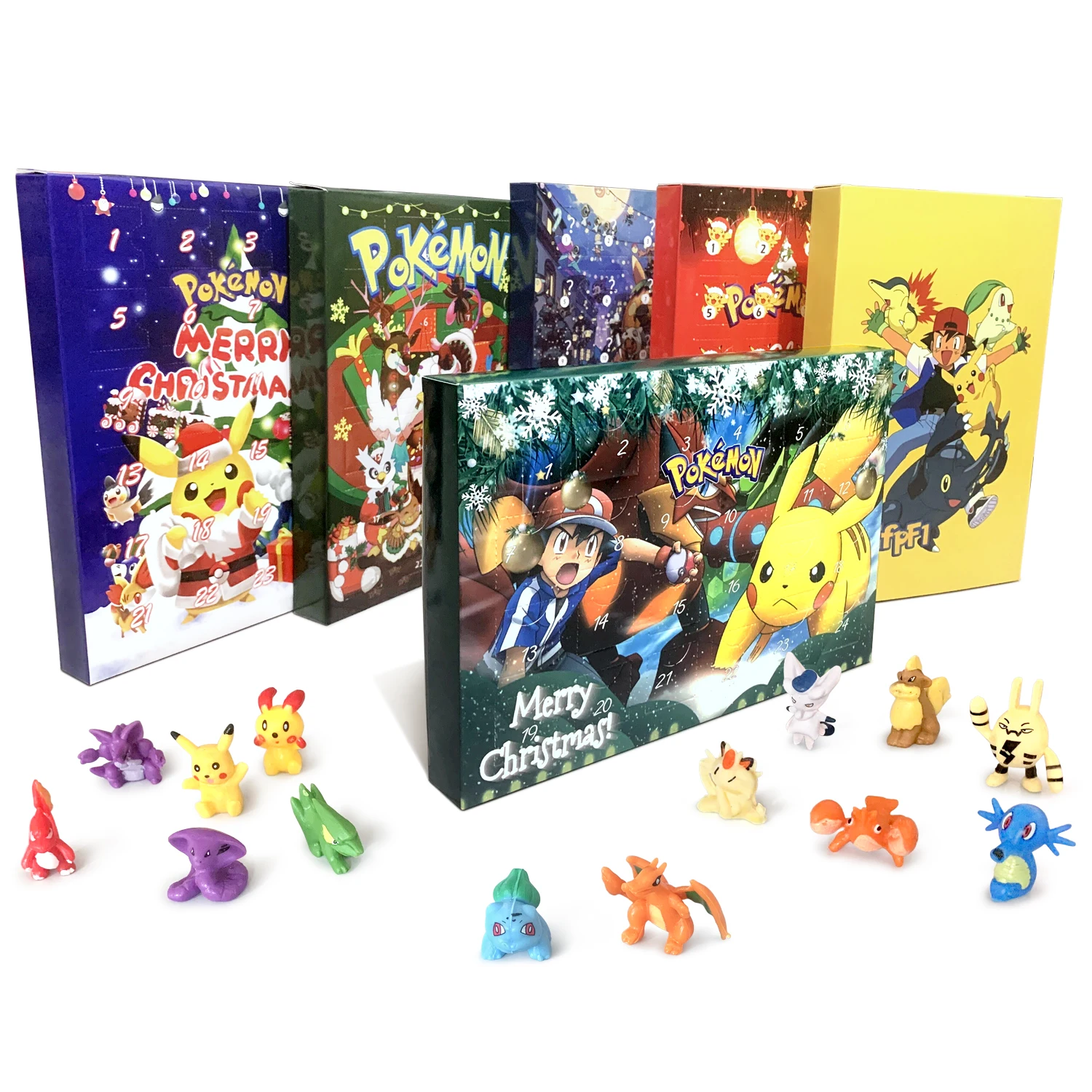 Pokemon Figures Advent Calendar Box 24Pcs/Set Pikachu Eevee Bulbasaur Anime Dolls Christmas Toys Gift For Children