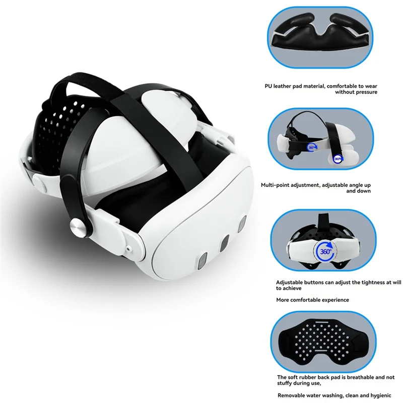 For Meta Quest3/Quest3s Elite Head Strap Breathable Headband For Quest 3 VR Accessories