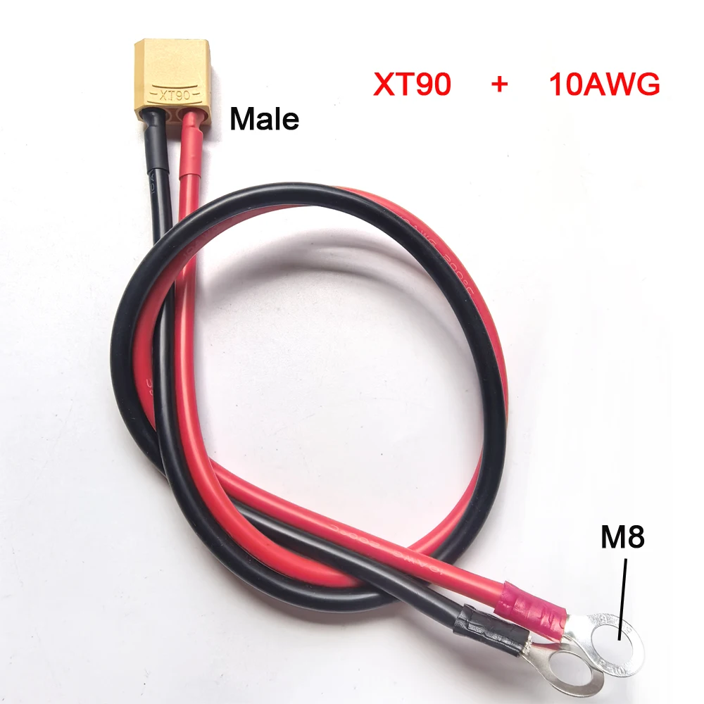 XT60 X90 auf M8 O-Ring-Ösen-Batterieanschluss-Stecker-Kabel 10/12AWG Ladeanschluss für RC Lipo-Akku FPV Racing – Detail 8