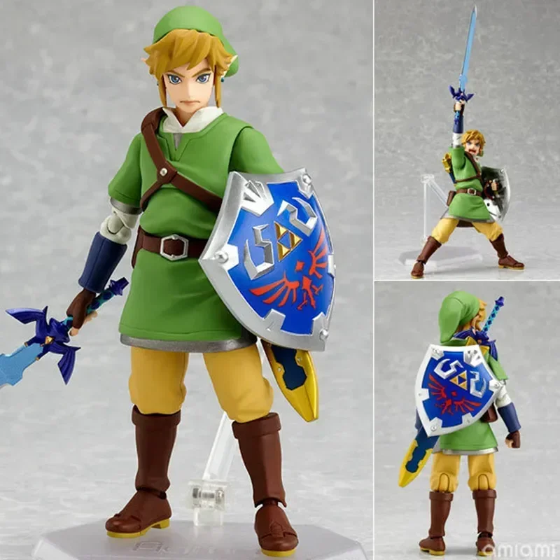 Figura de PVC de Link de la Serie The Legend of Zelda, Modelo 153, Personaje de Dibujos Animados, Creatividad, Juguete de Escritorio, Regalo para Niños y Niñas