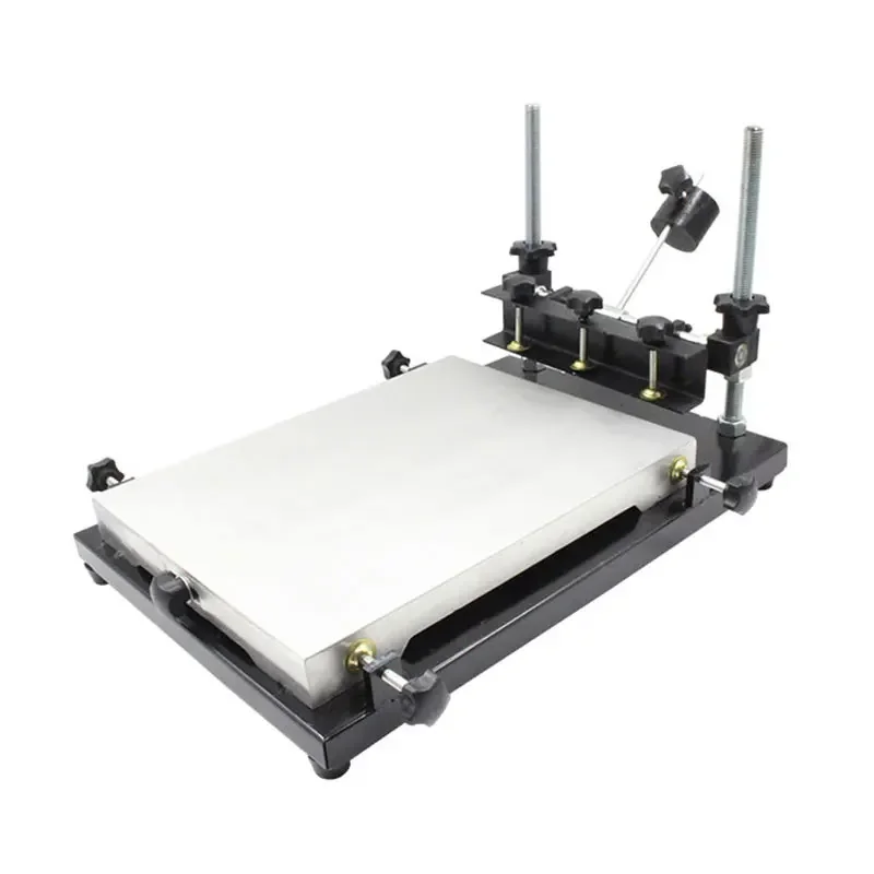 Precision screen printing table Manual screen printing machine smt solder paste fingerprint pad Screen scraper console