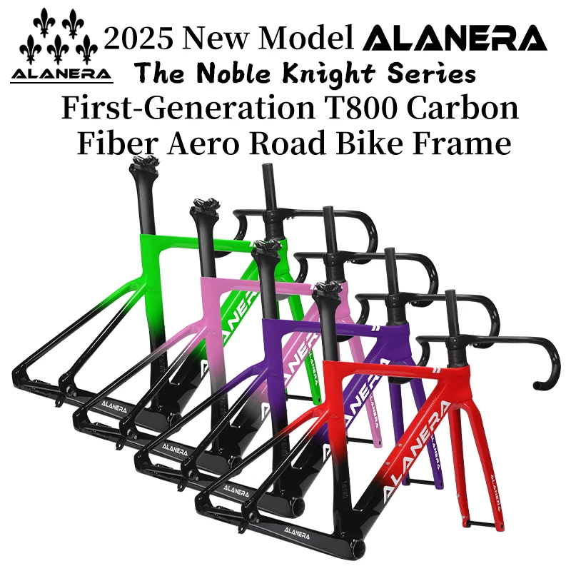 ALANERA T800 Carbon Fiber Full internal cable routing and12° drop handlebars Aero Road Bike Frame Road Bike Frame Components