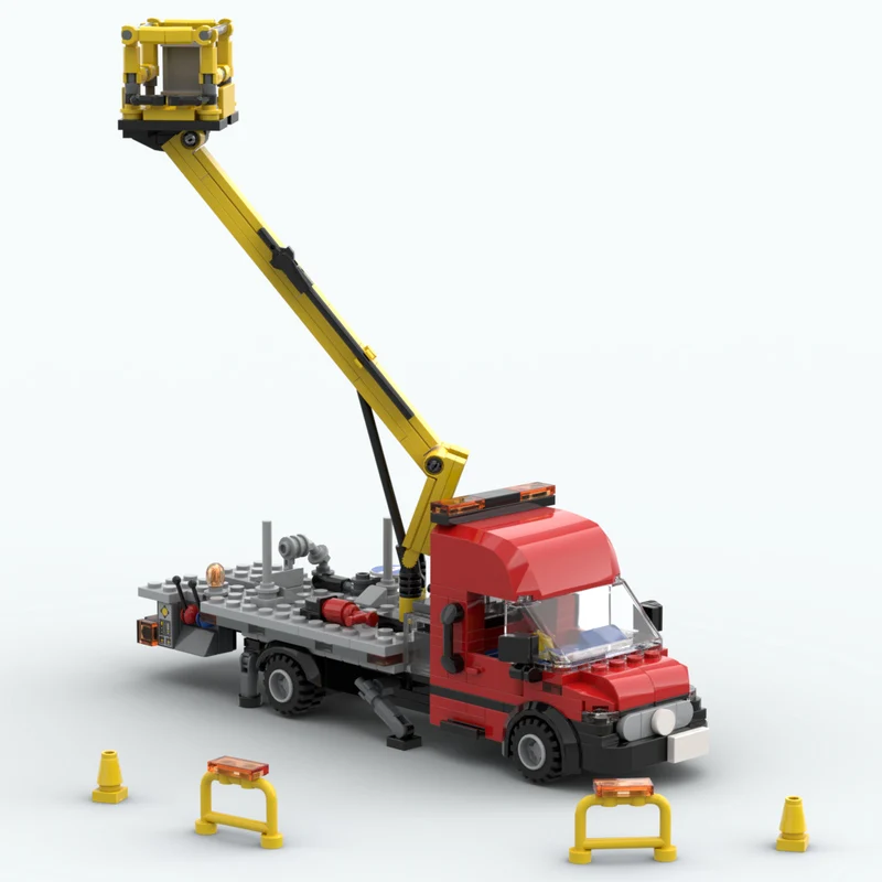 

City Car Model MOC Building Bricks Vehicle-Mounted Crane Modular Technology Children Holiday Gifts Assemble Toys Suit