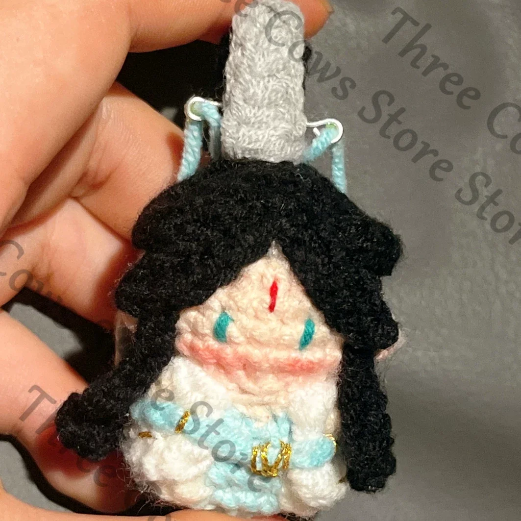Anime Heaven Official's Blessing Shi Qing Xuan Tian Guan Ci Fu Cosplay Cartoon Handmade Fluffy Maumet Puppet Keyring Fans Gift