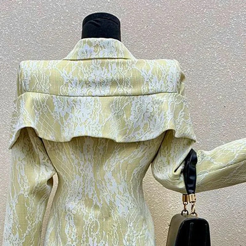 Lichte Luxe Double Breasted Knop Vrouwen Trenchcoat 2025, Lente Herfst Nieuwe Temperament Zware Industrie Vrouwen Trenchcoat H702