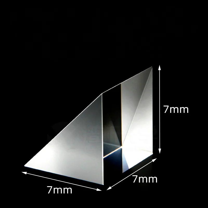 Optical Glass Prism In Stock K9 Isosceles Right Triangle 7X7 X7Mm