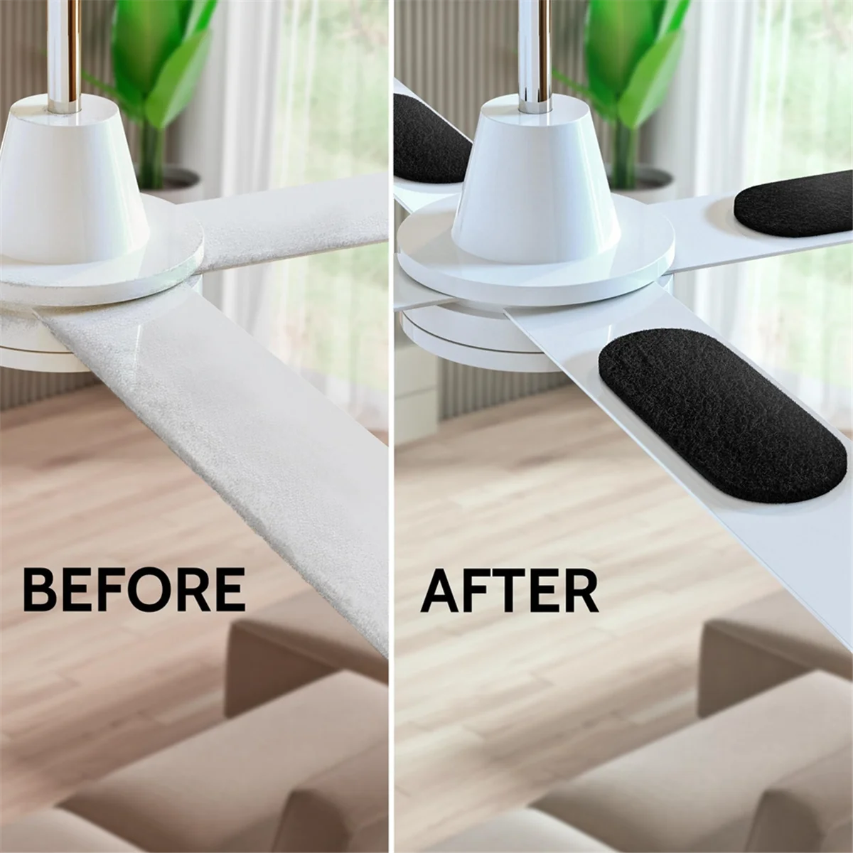 Filtros de ventilador de teto ABKR para lâminas Conjunto de 5 filtros de ar com eliminador de odor de carvão ativado e purificadores de ar