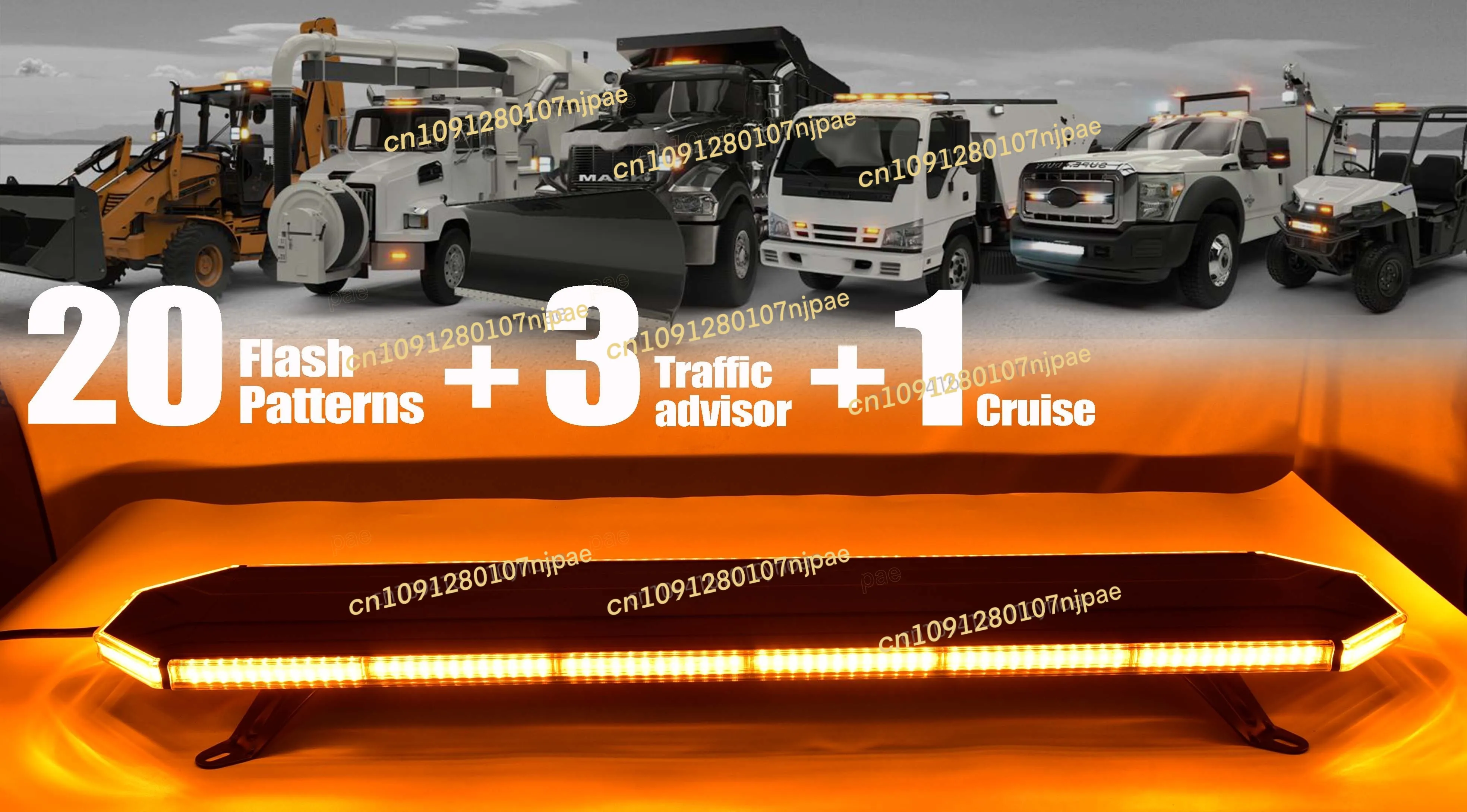 

Led Strobe Flash Warning Light Bar Car Trucks Beacons Safety Emergency Light Bar Amber Yellow Red Blue