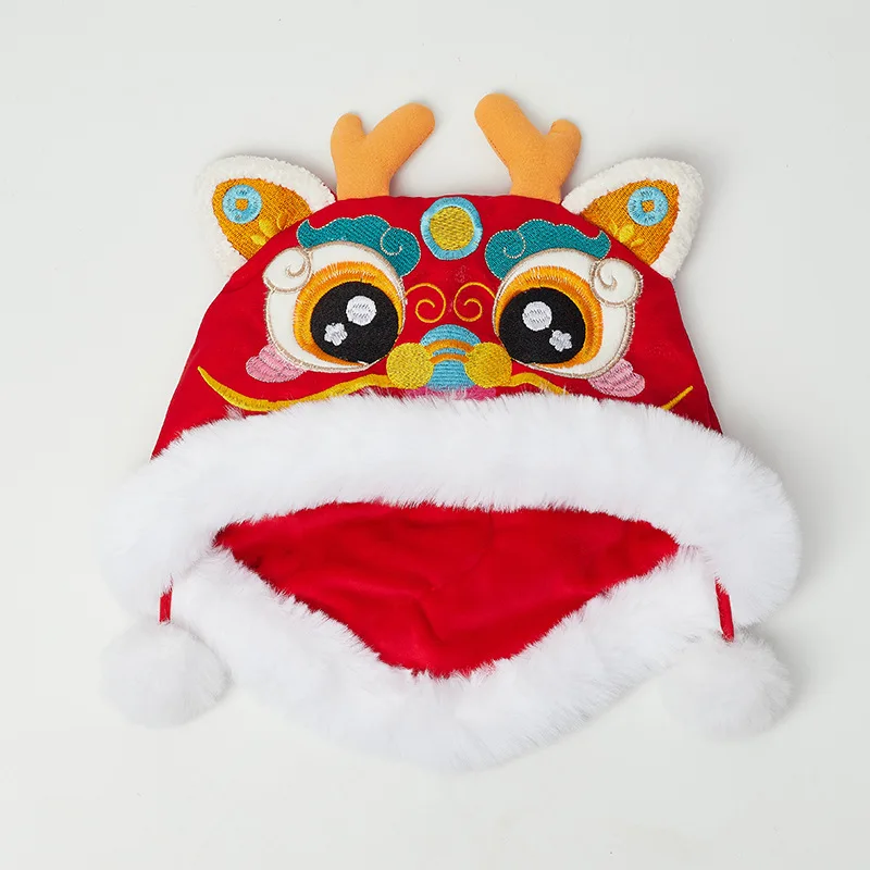 Cartoon Dragon Headgear Year of 2024 Hat Kids Chinese Style New Year Warm Caps