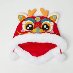 Cartoon Dragon Headgear Year of 2024 Hat Kids Chinese Style New Year Warm Caps