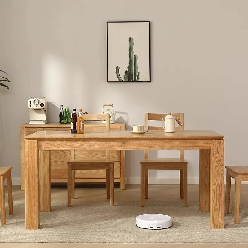 

Customizable solid wood dining table Modern simple log home large board table