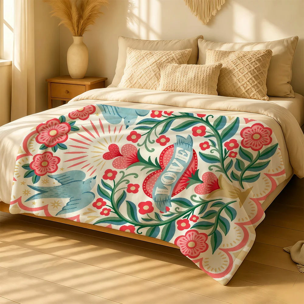 Mexican Folk Art Blanket Suitable For Sofas Beds Offices Cars Outdoor Travel An Ideal Gift For Friends Family - view 3