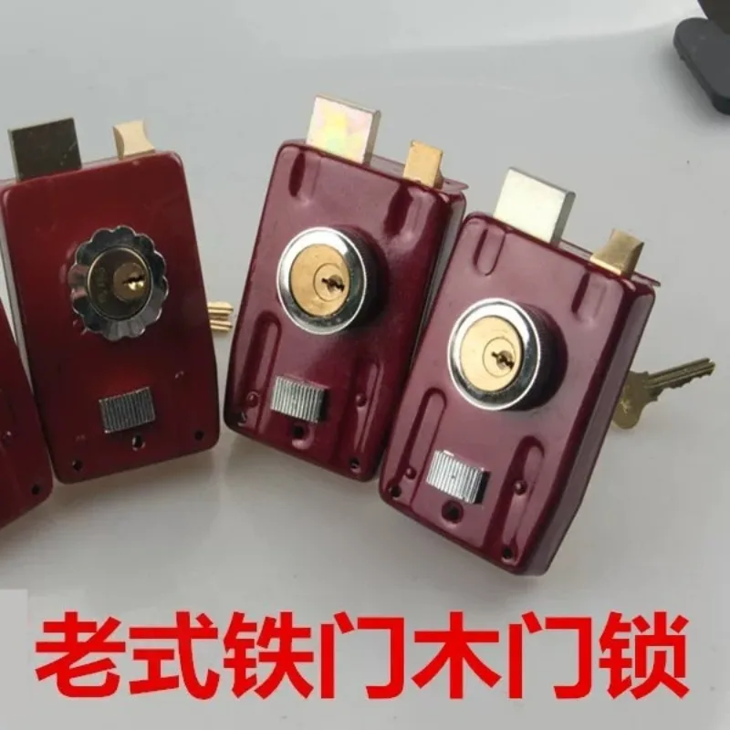 External Door Lock 0657 Model, Copper Cylinder Anti-theft Lock, For Wood Iron Gate, Old Style Replacement Door Lock