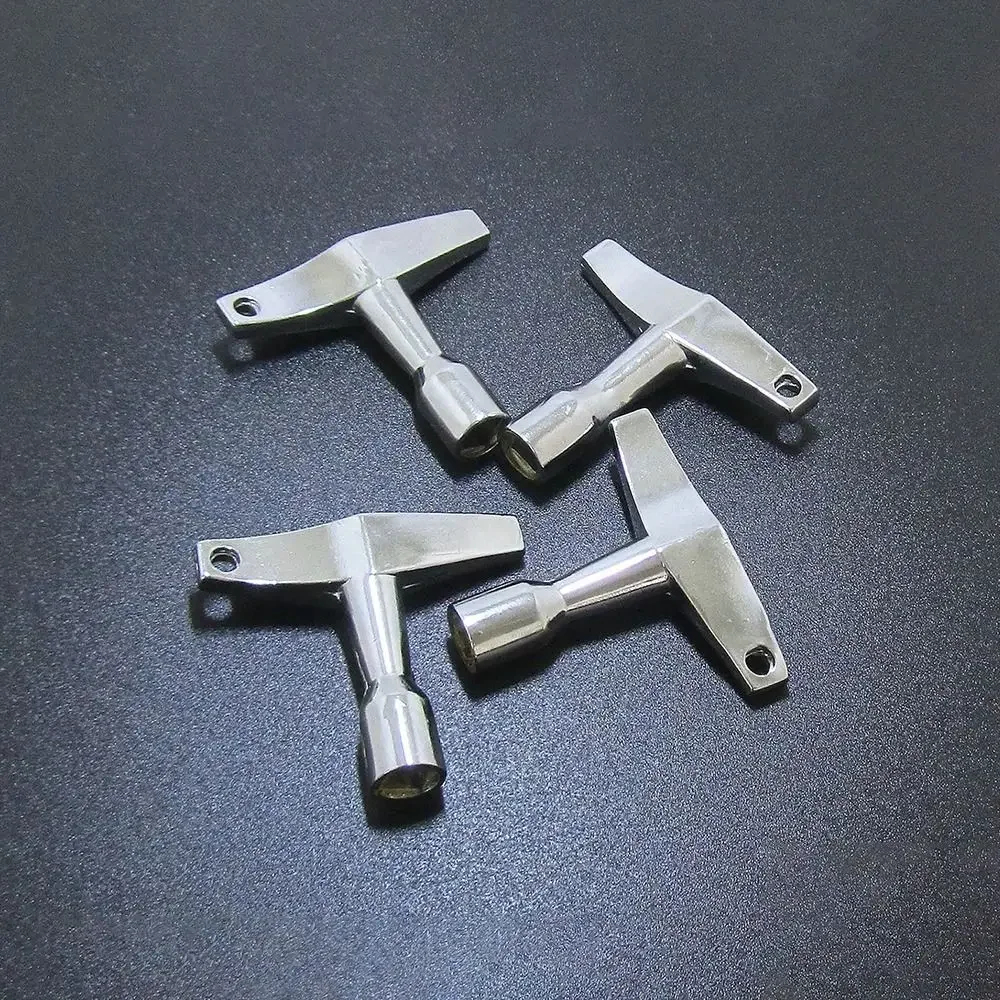 2PCS Professional Zinc Alloy Drum Keys Silver Drum Tuning Parts Drum Tuning Keys Square/Hexagonal Acoustic Drum Tools