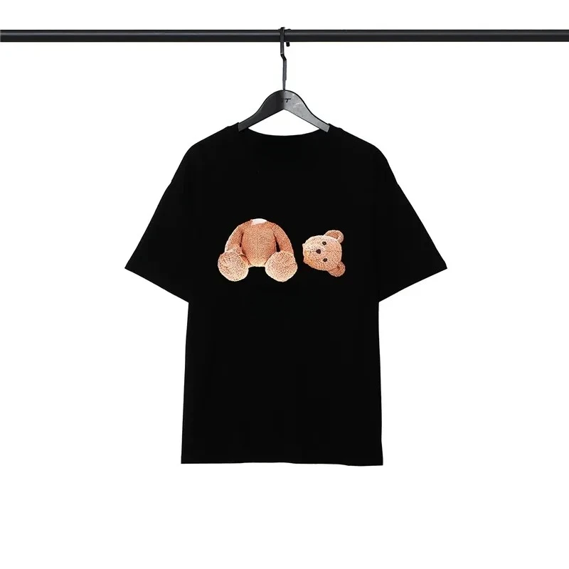 2025 Fashion Bear Printed Graphic Women Cotton Tshirt Summer Luxury Brand Round Neck Short Sleeve Tops Mens Vintage Casual Tee