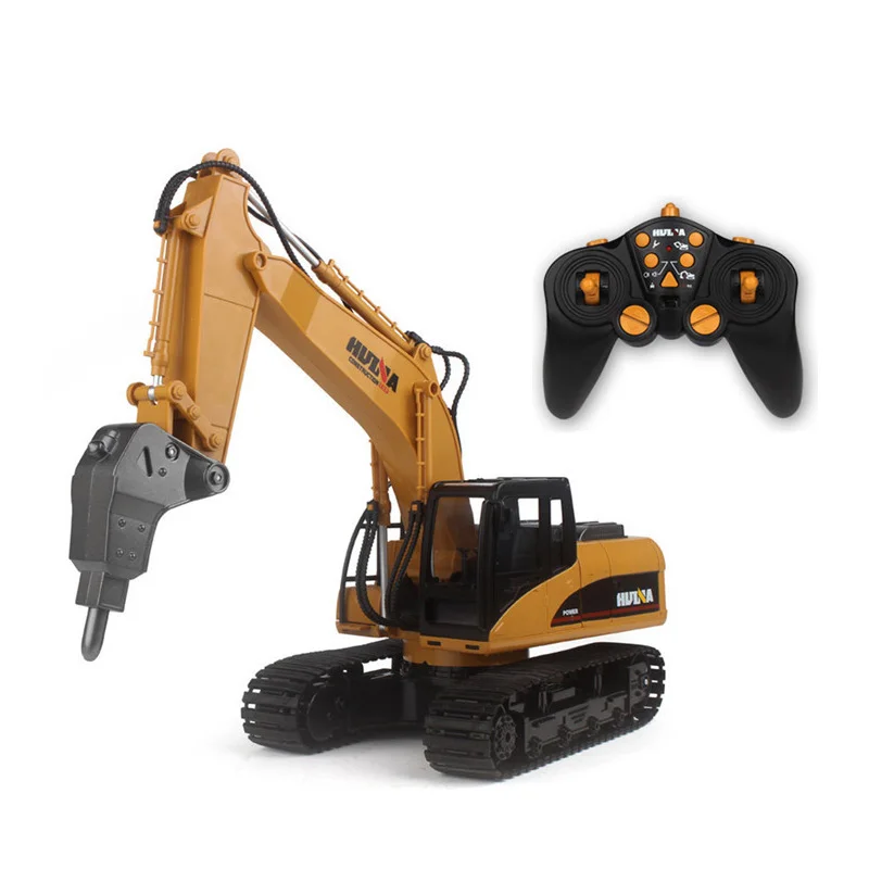 1/14 HUINA 560 RTR 2.4G 16CH RC Remote Control Broken Drill Excavator Car Battery TOUCAN Outdoor Toys For Boys Gift TH18048