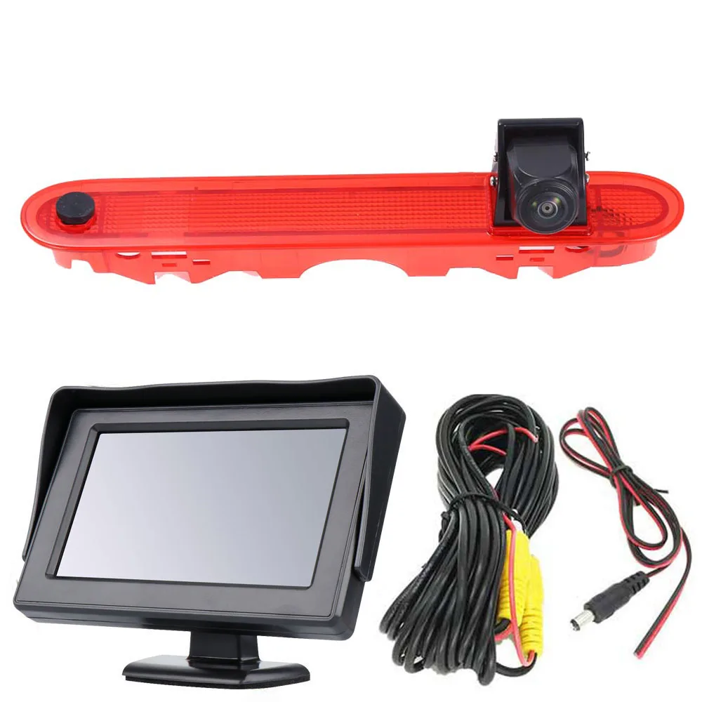 

Car reverse camera +4.3"monitor for Mercedes-Benz Citan tourer W415 Micro Camper 2012-2021 Brake stop lamp light HD Waterproof