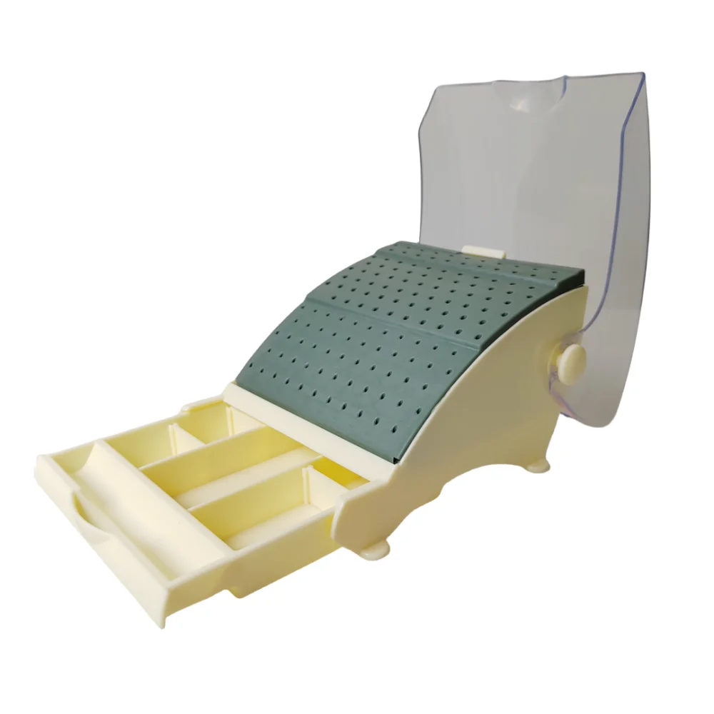 

Dental Bur Box with Drawer - Odontologia Bur Block Holder and Autoclavable Sterilizer Case for Dental Handpiece Instrument