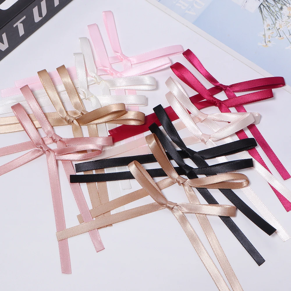 10pcs Bow Birthday Cake Topper Cake Decoration Birthday Bowknot Ribbons Coquette Bow Party Decorations Headwear Hair Accessories