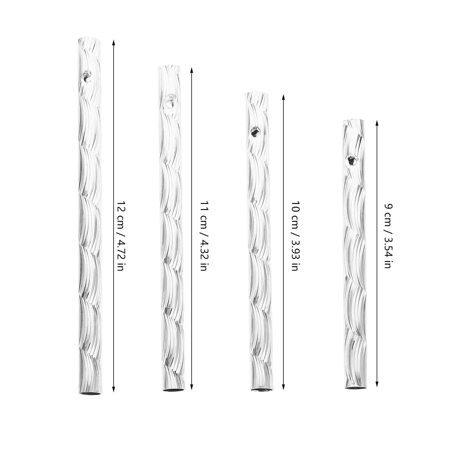 20 قطعة أنابيب الرنين لتقوم بها بنفسك المعادن لصياغة ملحقات جرس الرياح ديكور حديقة معلقة قلادة الألومنيوم الرياح الرنين استبدال #3