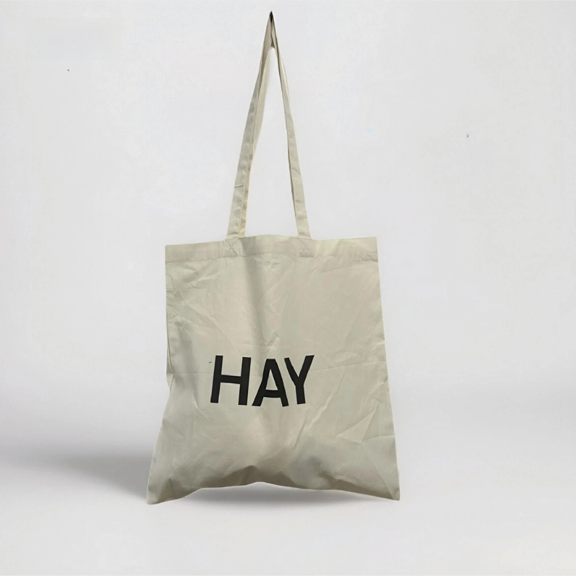 

Cotton Canvas Bag Simple Convenient Environmental Bag Single oulder Bag Pure Color Bag Large Letter Logo HAY Tote Bag