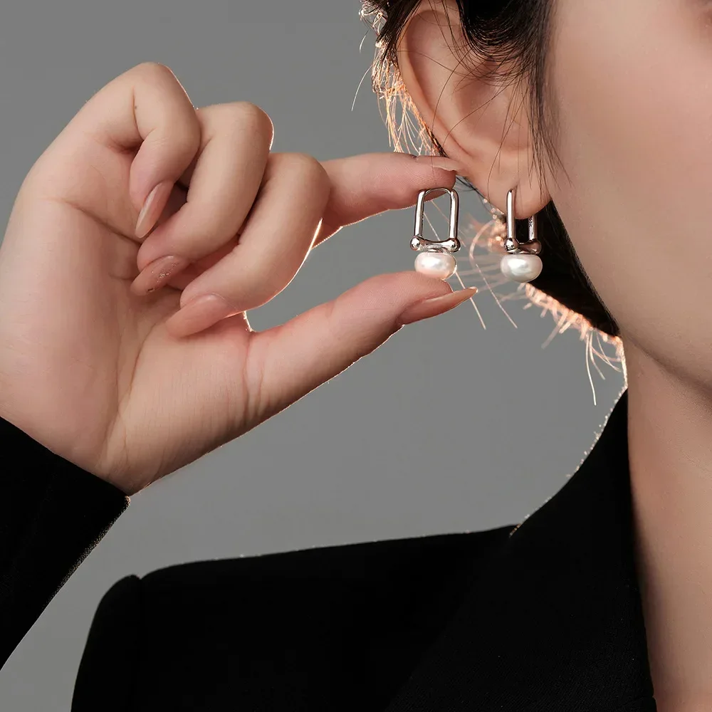 Women's Exquisite S925 Sterling Silver Cloud Pearl Earrings