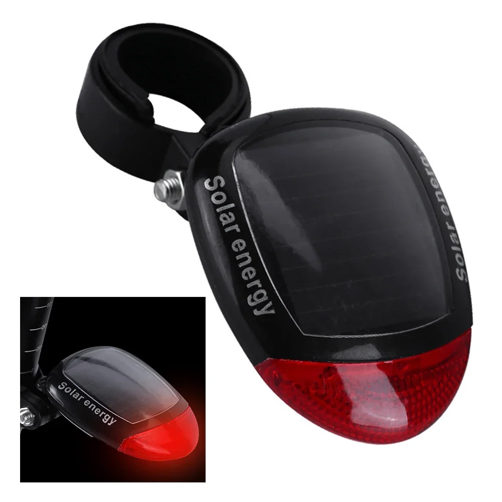 Bike Safety Light Bicycle Taillight For Night Rides ABS Plastic Easy Installation Solar Energy Sturdy And Enduring