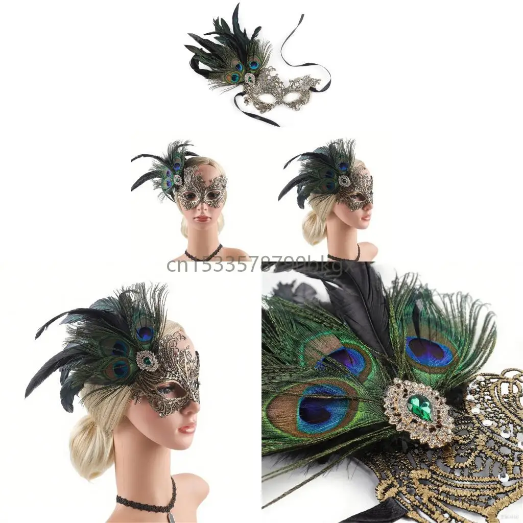 

Masquerades Mask for Women Mardi Gras Mask Carnivals Prom Venetians Mask Halloween Party Mask Fancy Dress Party Supplies J78E