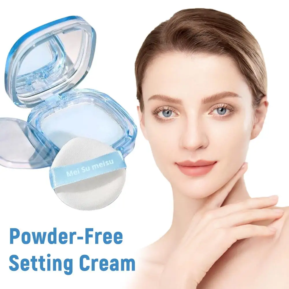Meisu Makeup Setting Powder, natürliches puderfreies, mattes Ölkontrolle, wasserfestes, langanhaltendes Make-up, erfrischendes, nicht verschmierendes Gesichts-Make-up