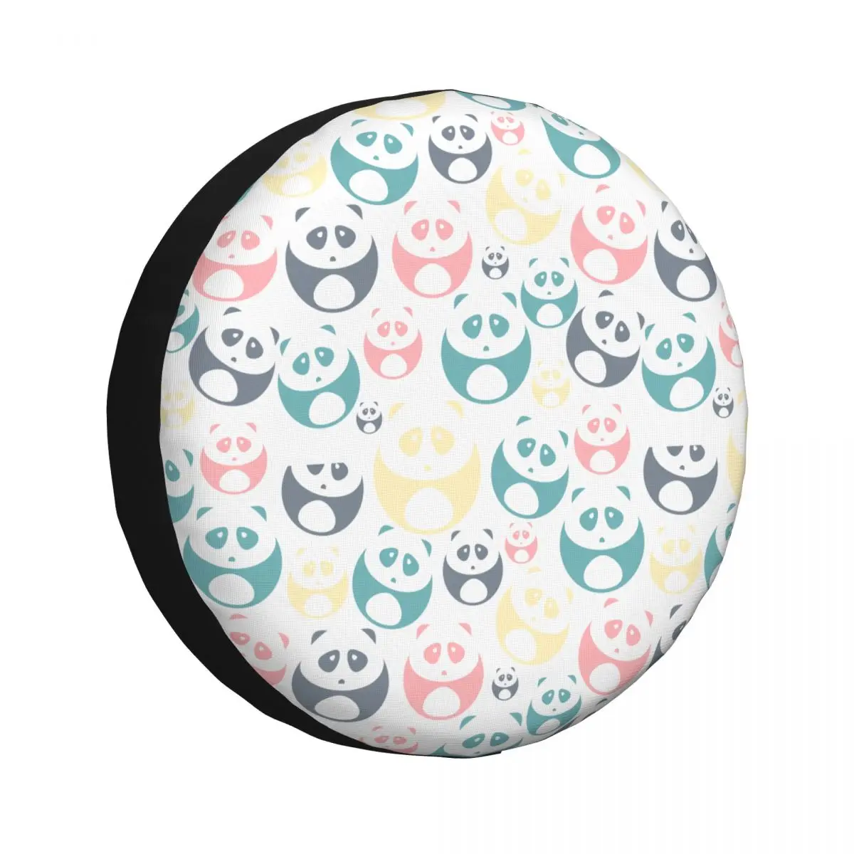 Cute Pandas Tumbler Funny Spare Tire Cover for Jeep Pajero SUV RV Car Wheel Protectors Accessories 14