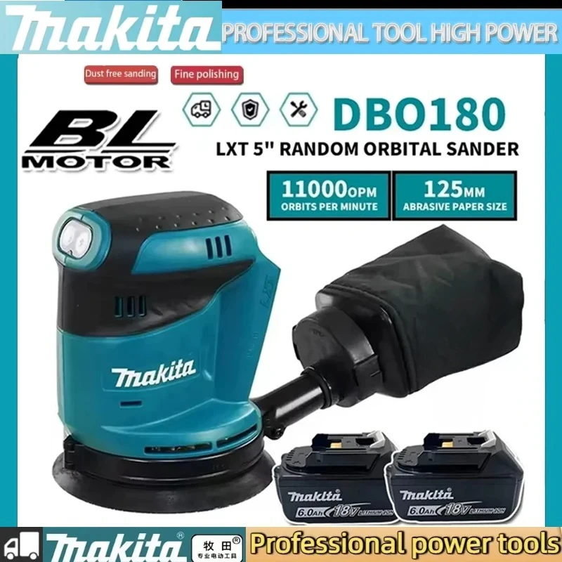 

Makita Cordless DBO180Z Rechargeable Disc Brushless Random Orbital Sander Woodworking Sanding Putty Polishing Bare Tool