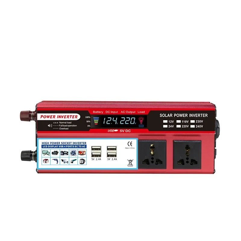 

2000W inverter, car inverter, DC power converter, with 4usb fast charging