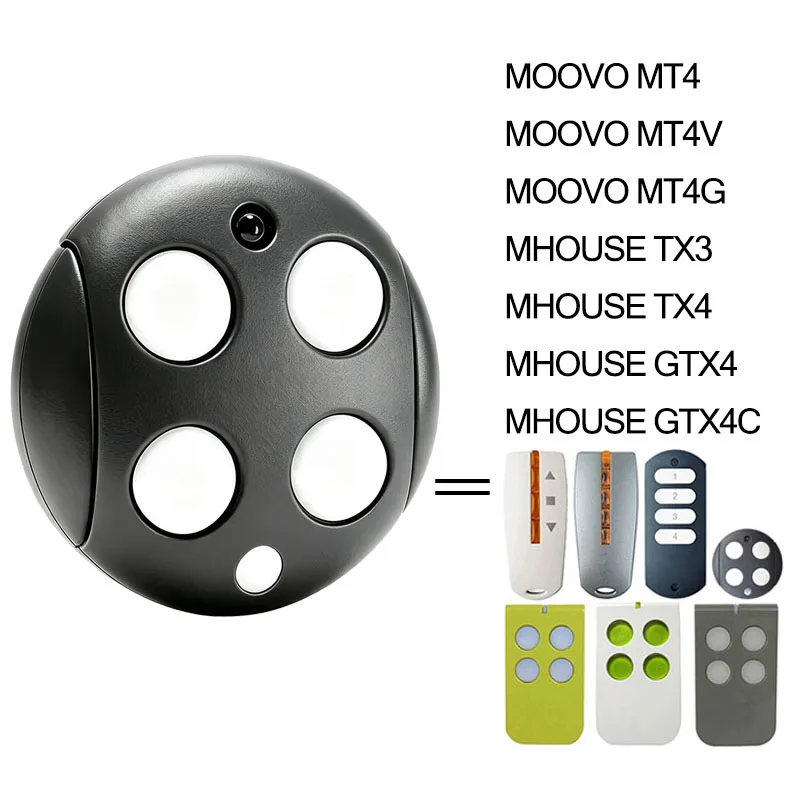 For MHOUSE Remote Control GTX4 TX3 GTX4C TX4 MOOVO MT4 MT4V MT4G Gate Remote Control Garage Door Opener 433.92MHz Rolling Code