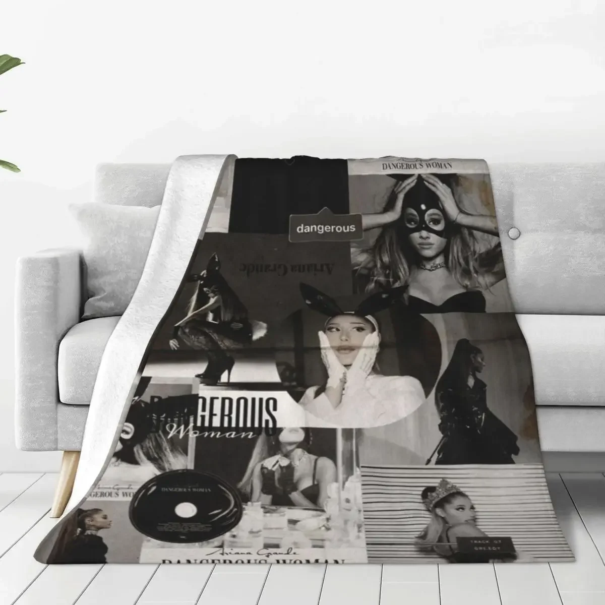 

A-Arianas Kpop Music Flannel Blanket Quality Soft Warm G-Grandes Throw Blanket Winter Travel Couch Chair Colorful Bedspread