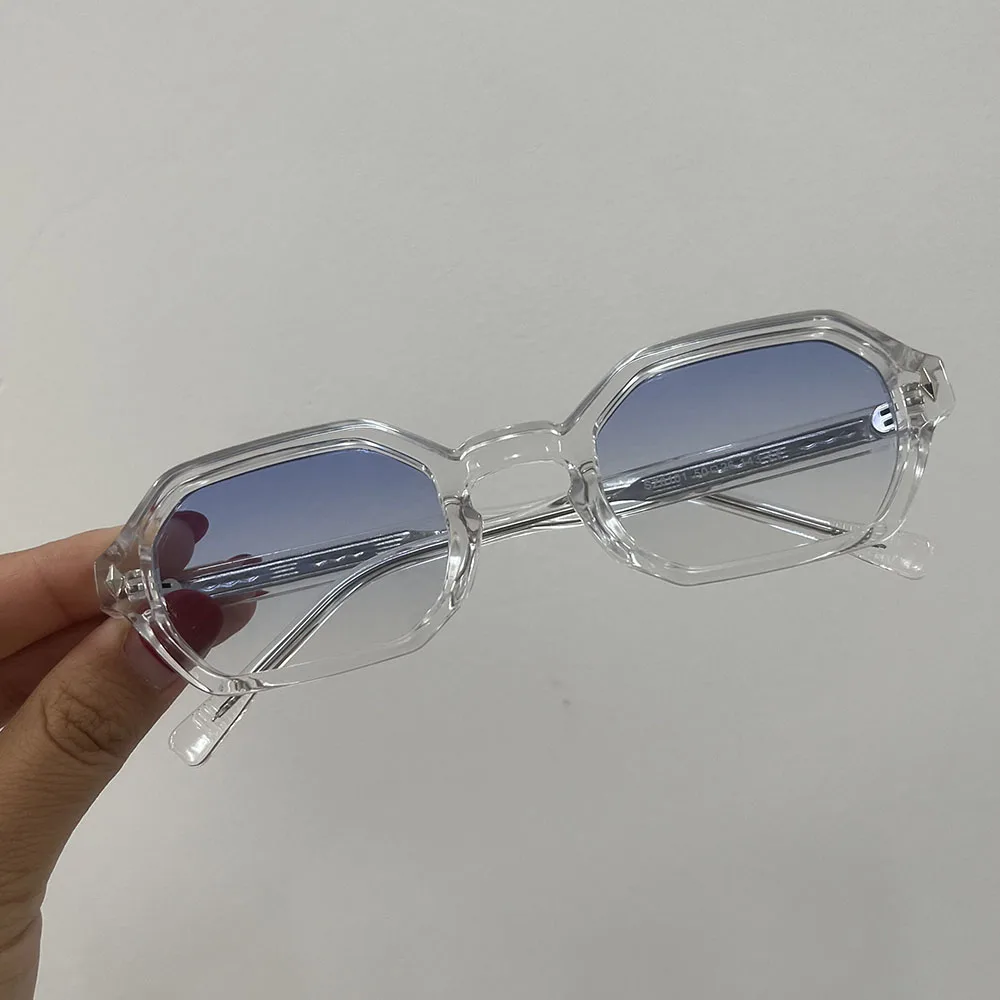 Vintage Hexagon Zonnebril Dames Voor Mannen Mannelijke Zonnebril Luxe Merk Designer Populaire Punk Outdoor Kleine Frame Shades UV400