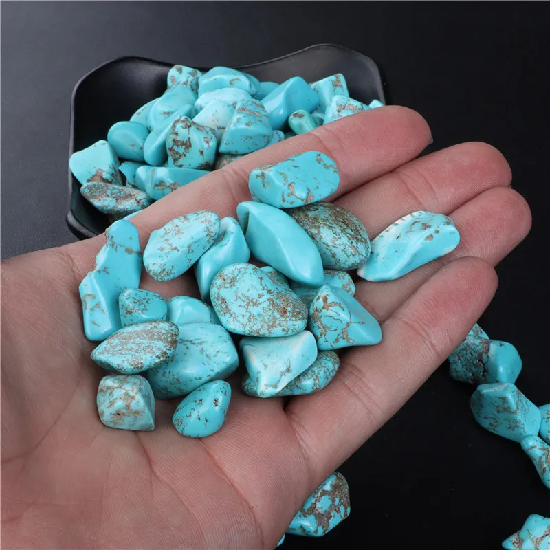 Natural Turquoises Gravel Specimen Size Irregular Tumbled Stones Reiki Healing Stone Mineral Aquarium Landscaping Decor