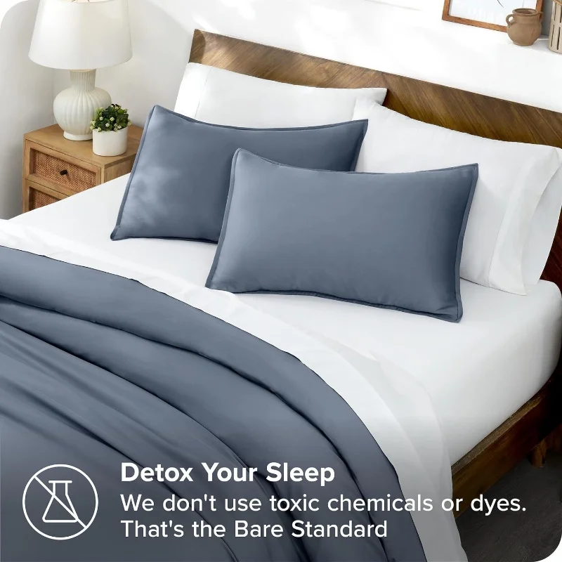 3pcs Lyocell Duvet Cover Set Luxury Solid Silky Cooling Bedding Set(no Sheet) Quilt Cover+Pillowcases Twin Queen King Home Use
