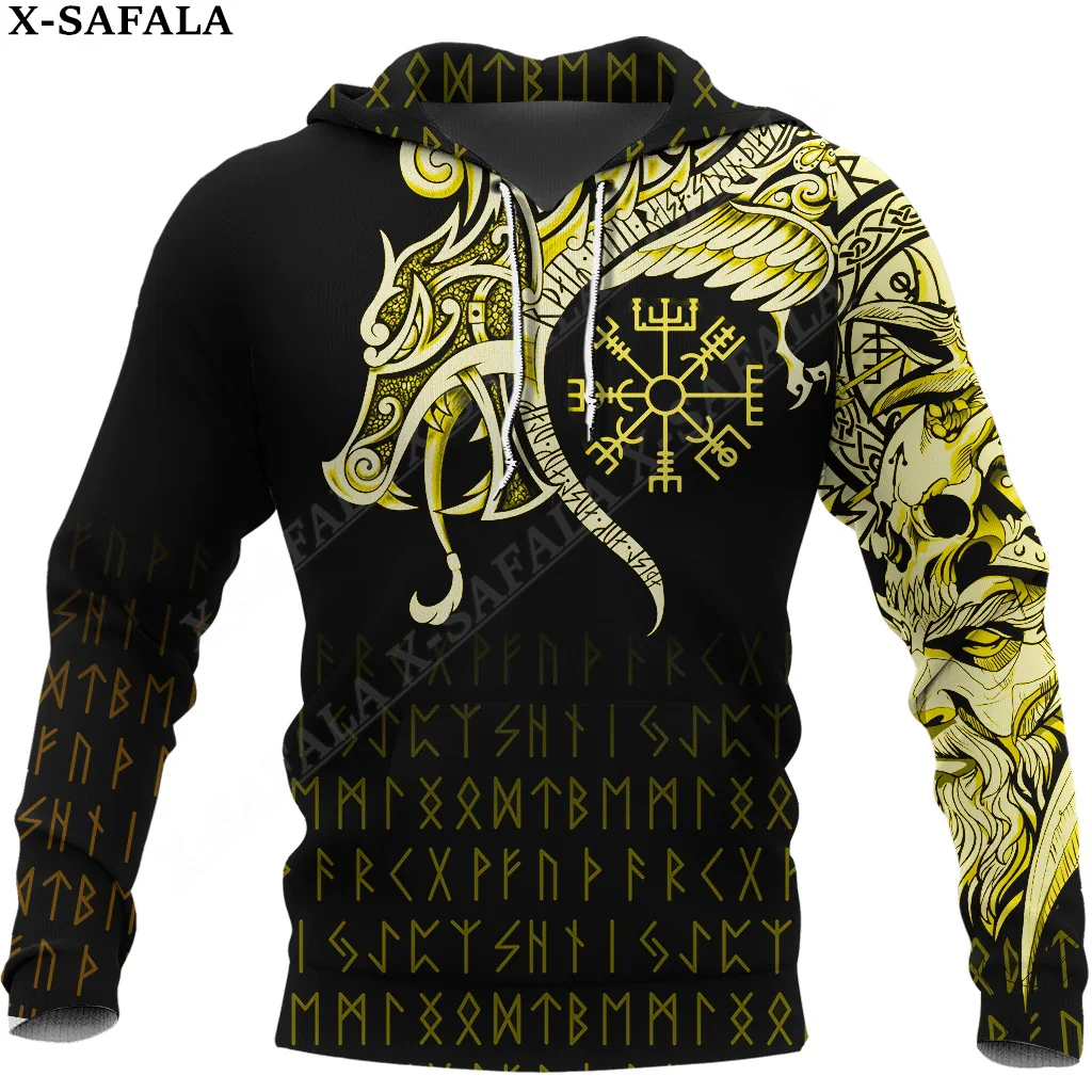 Celtic Raven Dragon Fenrir Mjolnir Hot 3D Print Zipper Hoodie Man Female Pullover Sweatshirt Hooded Jacket Jersey Tracksuits5