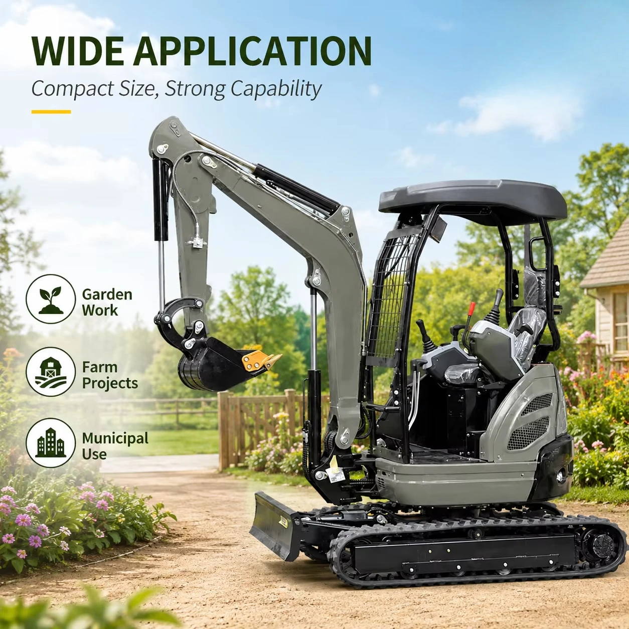 Customizable Mini Excavator 1‑5 Ton Hydraulic Crawler Digger   Construction Machinery High Digging Force for River Ditch Silt